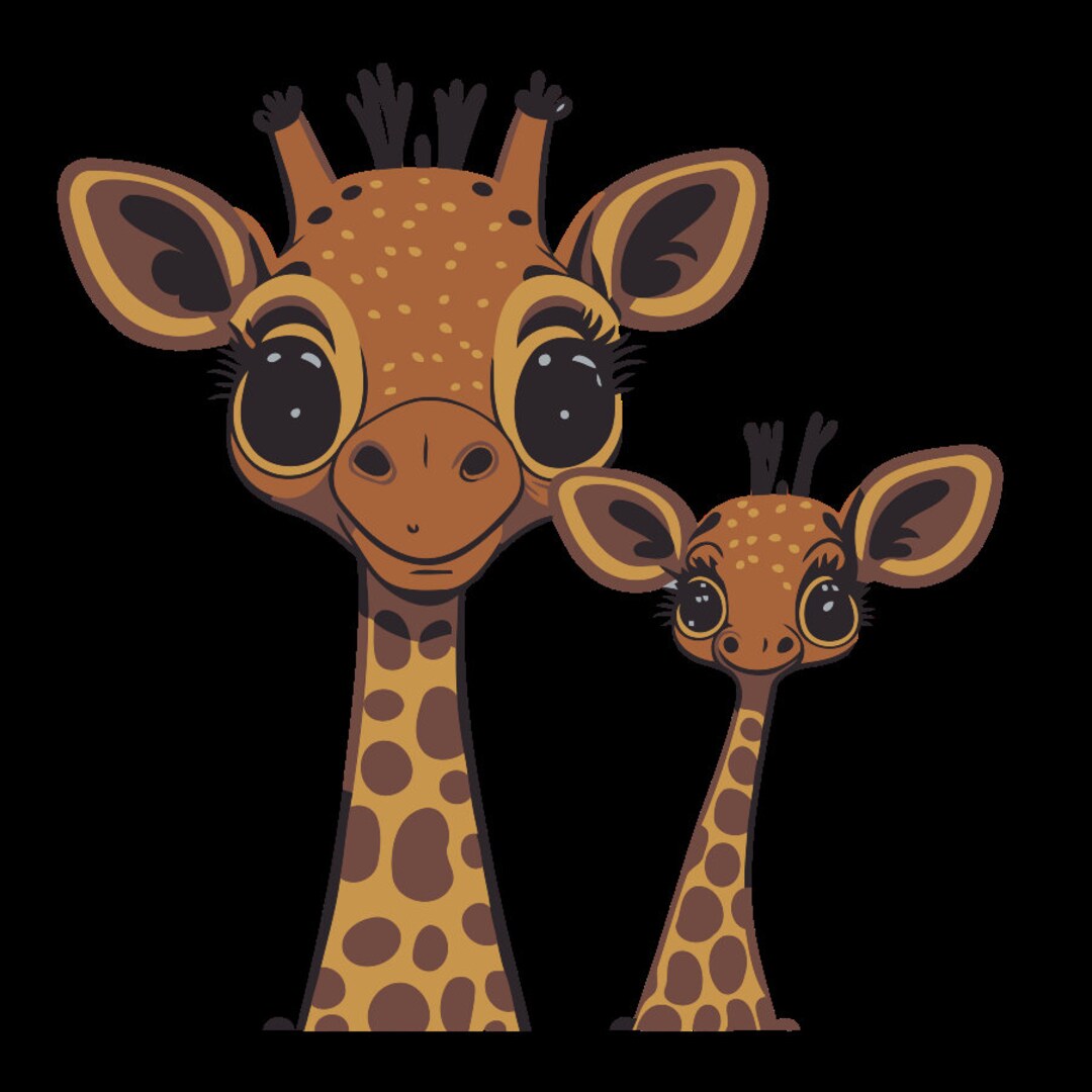 Svg File Mother Baby Giraffe Mothers Day Digital Art for - Etsy