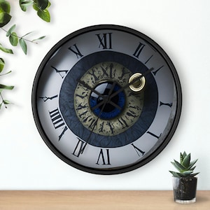 Steampunk Eyes Wall Clock analog design 4/4 for retro tech lovers to design their home  steam punk timepiece for the office or bar mancave