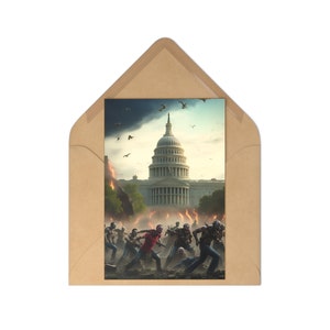 7 x Zombies Attacking DC 1/8 - Cartoline Fine Art 6"x4" con buste