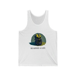 Bearded 4 Life tank top for bearded men that just wont quit with beard skull with a beard tank for fathers with beads on fathers day v4