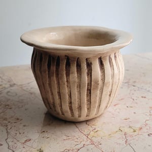 Ceramic Pot Farmhouse Planter Arrangement, Ceramic Desk Pottery Bowl