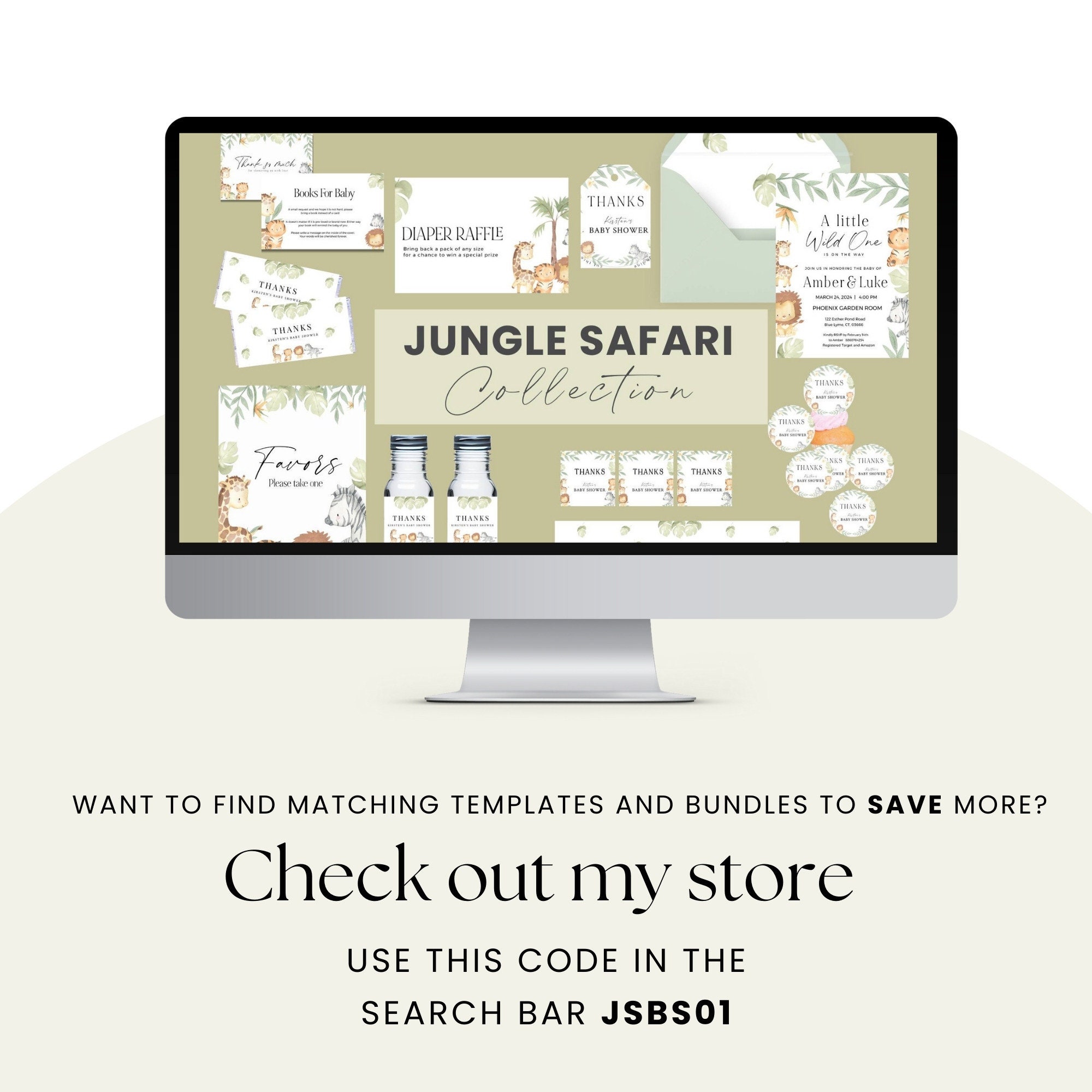 Safari Diaper Invitation Diaper Raffle Books for Baby New Born Baby ...