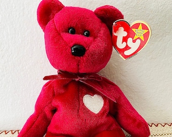 Vintage Valentina the Bear Beanie Baby RARE Collectible Mint Condition Tush Tag 1999 TY