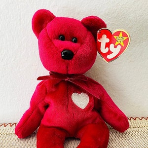 Vintage Valentina the Bear Beanie Baby RARE Collectible Mint Condition Tush Tag 1999 TY