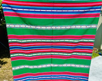 Vintage Auténtico Sudamericano Aguayo Tela Tejida Manta Textil 52"x48"