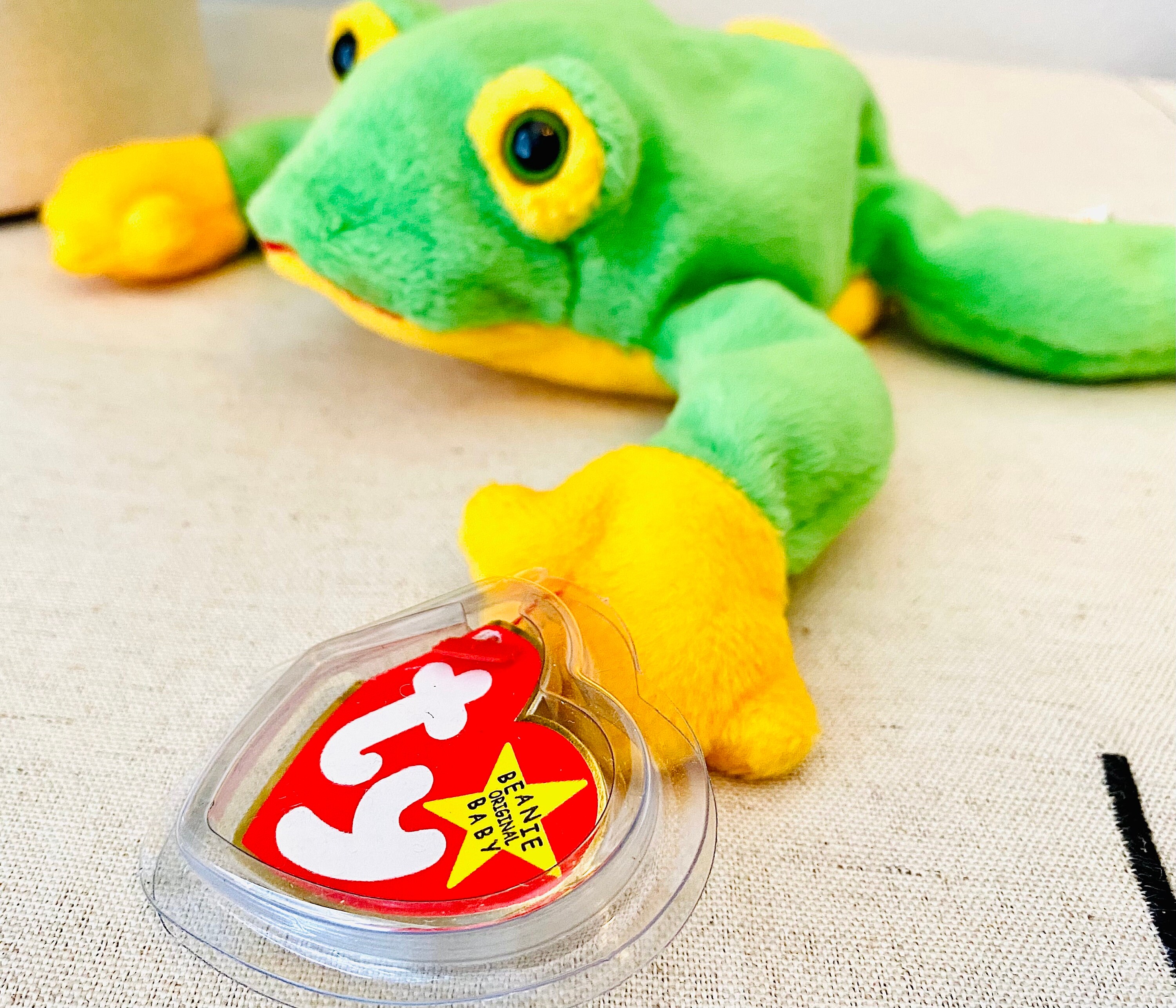 Vintage Beanie Baby Smoochy the Frog Felt Mouth RARE VERSION - Etsy UK