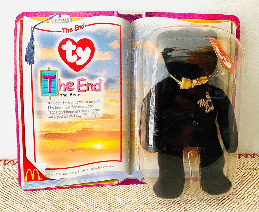 Vintage Teenie Beanie Baby the End RARE Mcdonald's Special Edition Bear