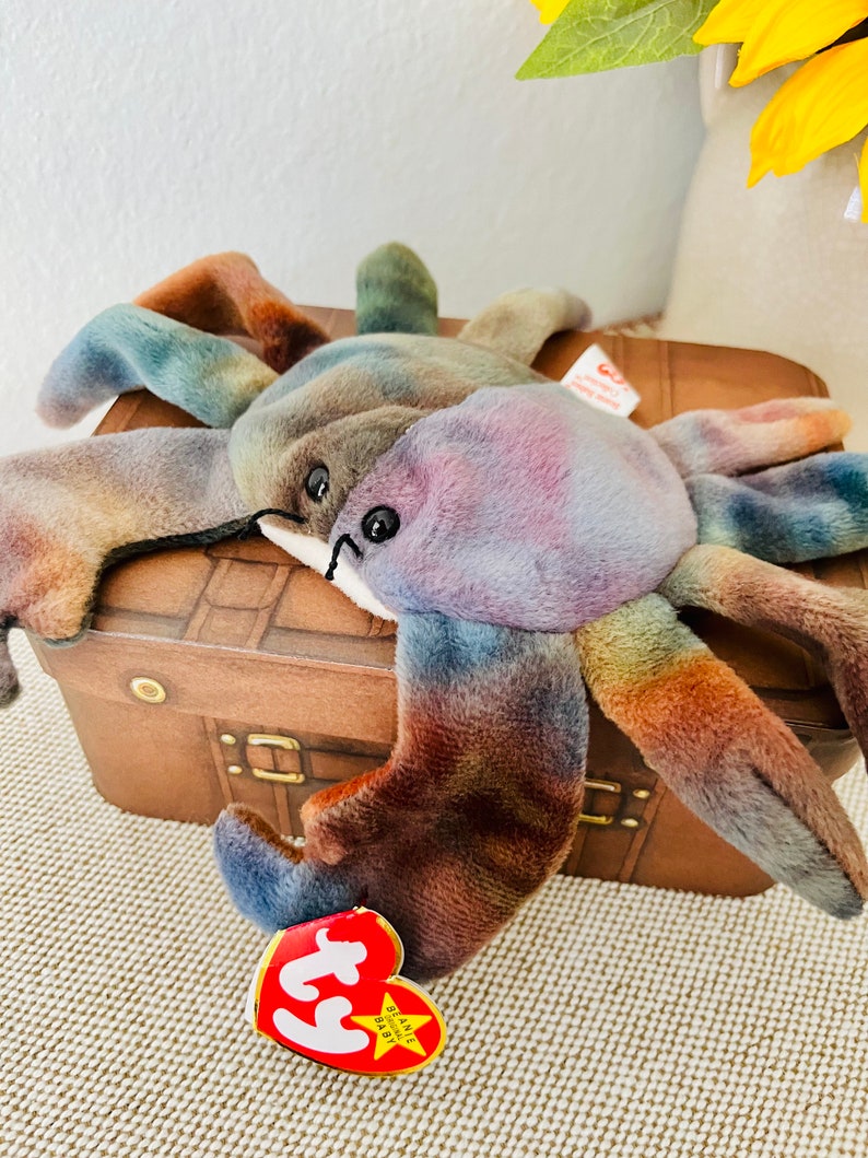 VALUABLE TUSH ERROR Vintage Claude the Crab Beanie Baby Snowball Tush Tag Mint Condition Swing
