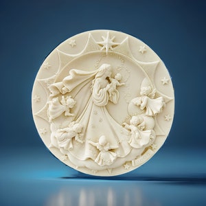 Vintage kerstbord | Blije belofte Millennium Limited Edition bord | Engelen | Pasgeboren koning | Verzamelbaar antiek | Vakantie decor