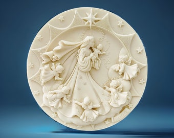 Vintage kerstbord | Blije belofte Millennium Limited Edition bord | Engelen | Pasgeboren koning | Verzamelbaar antiek | Vakantie decor