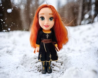 Original Toy Princess Toddler Doll 14" Tall Black Dress Red Hair Collectible Toys