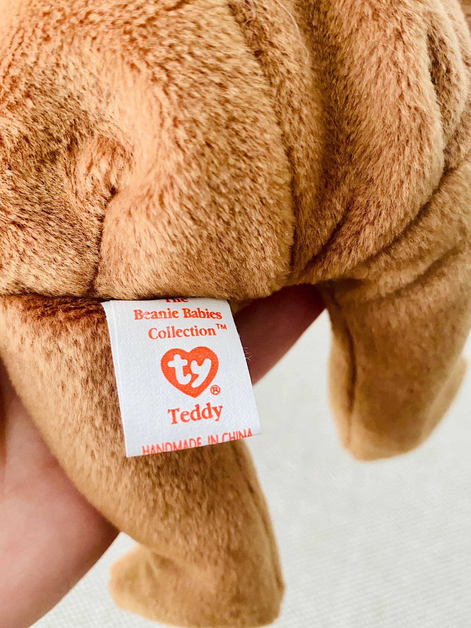 Vintage Teddy the Brown Bear Beanie Baby RARE Style 4050 1993 Etsy