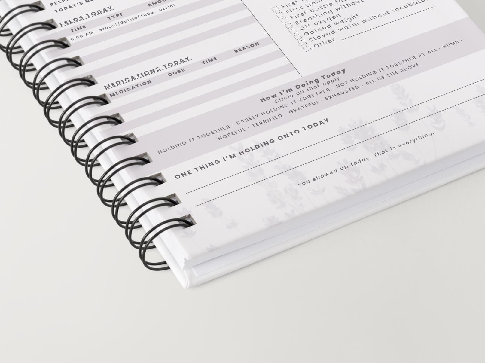 NICU Daily Tracker Printable | NICU Parent Journal | Premature Baby Log ...