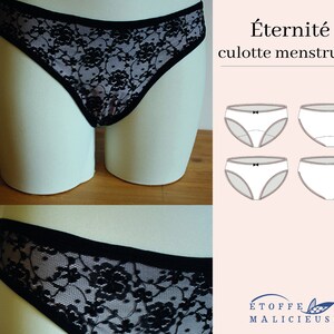 Sewing pattern PDF, Eternity the menstrual panties (French)