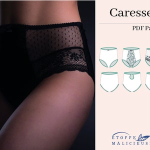 PDF Sewing Pattern, English, Caresse hight waist panties