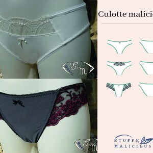 Sewing pattern PDF, the mischievous panties (French)