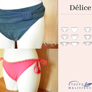Sewing pattern PDF, Délice culotte swimsuit (French)