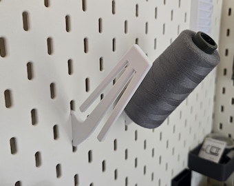 Overlocker Serger thread storage hooks. IKEA Skadis board. Various pack prices.