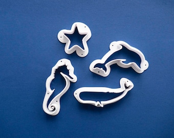 4 Sea Creatures Needle Felting Stencil Tools