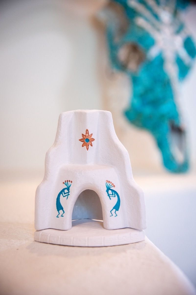 Incienso del Oeste Chimenea suroeste blanco turquesa y | Etsy