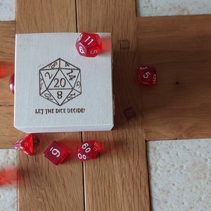 Dice Box - Dungeon and Dragon Dnd - Dice included - Box for Dices
