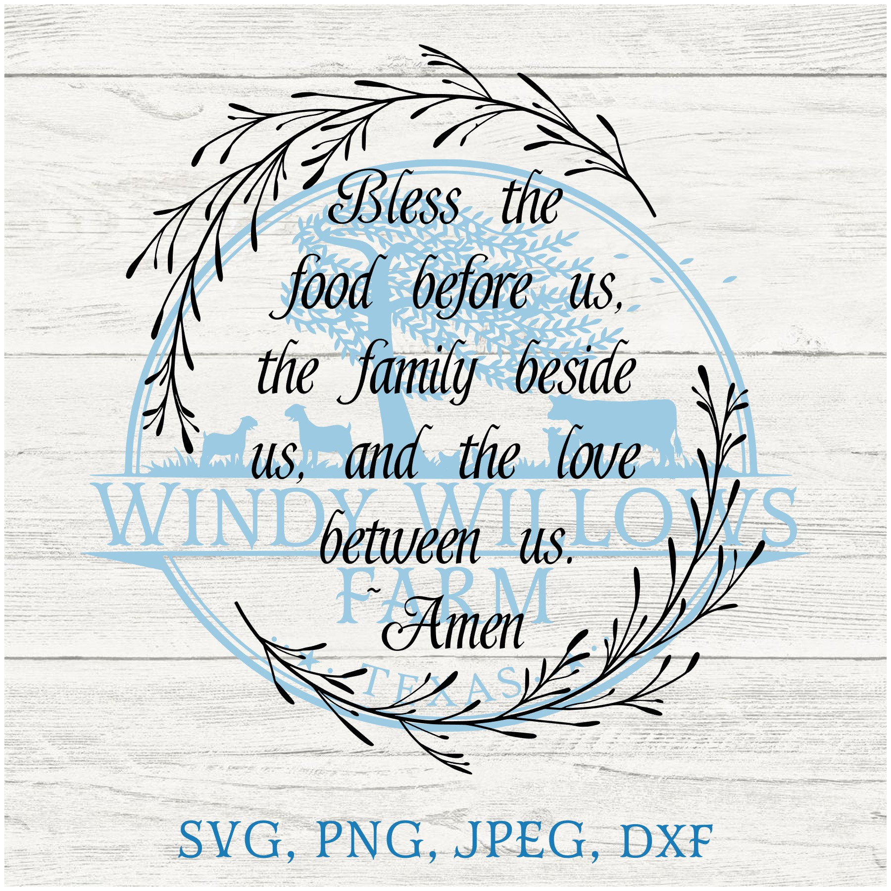 ZSSZ Bless The Food Before us, The Family Beside us, and The Love Between us アーメン - 壁デカール 宗教的な引用句 祈り ダイニングルーム キッチン ホー Bless the Food Before Us Stencil - Etsy