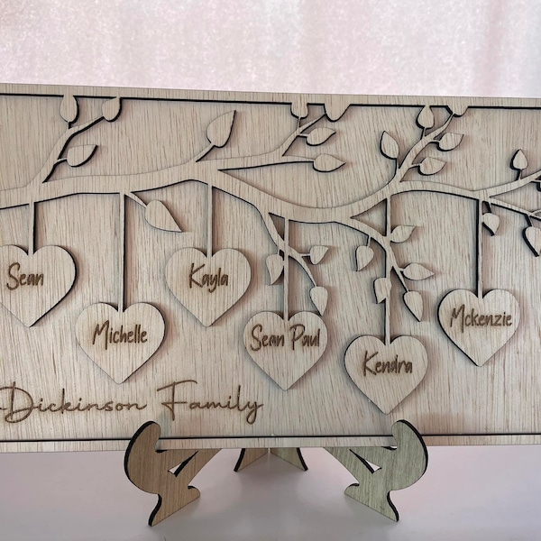 Family Tree Branch- If you would like more hearts added please message me & I will get a file made for you.