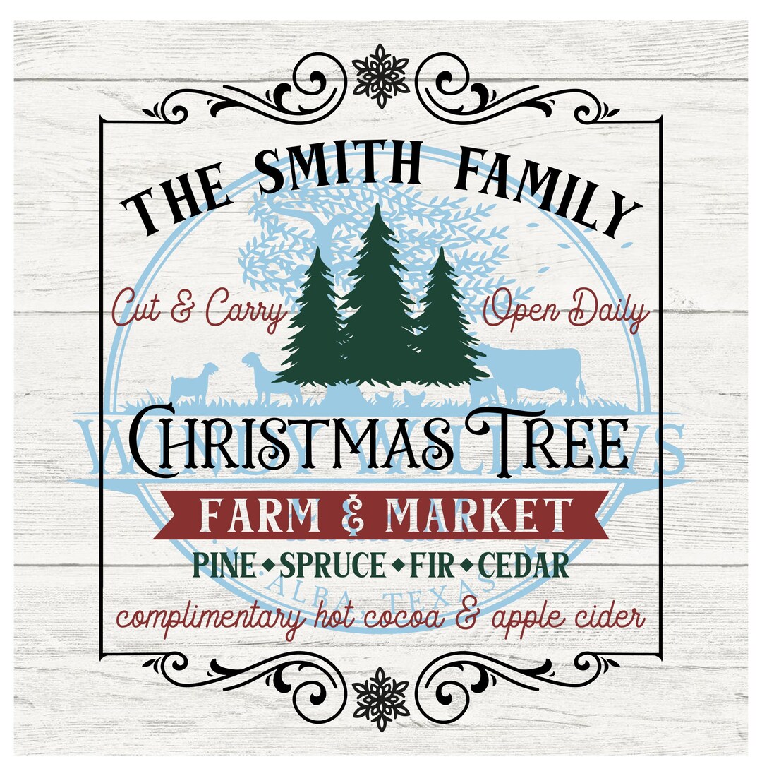 Christmas Tree Farm Personalized Sign - Etsy
