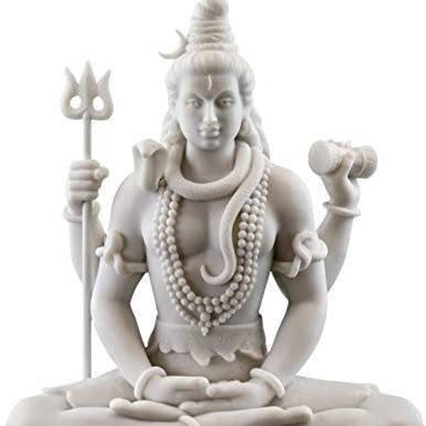 Statue de Shiva | Statue du Seigneur Shiva | 21 CM | Adiyogui Shiva | Mahadeva | Shiv Shankara | Bholenath | Seigneur de l'énergie divine | Bénédiction Shiv