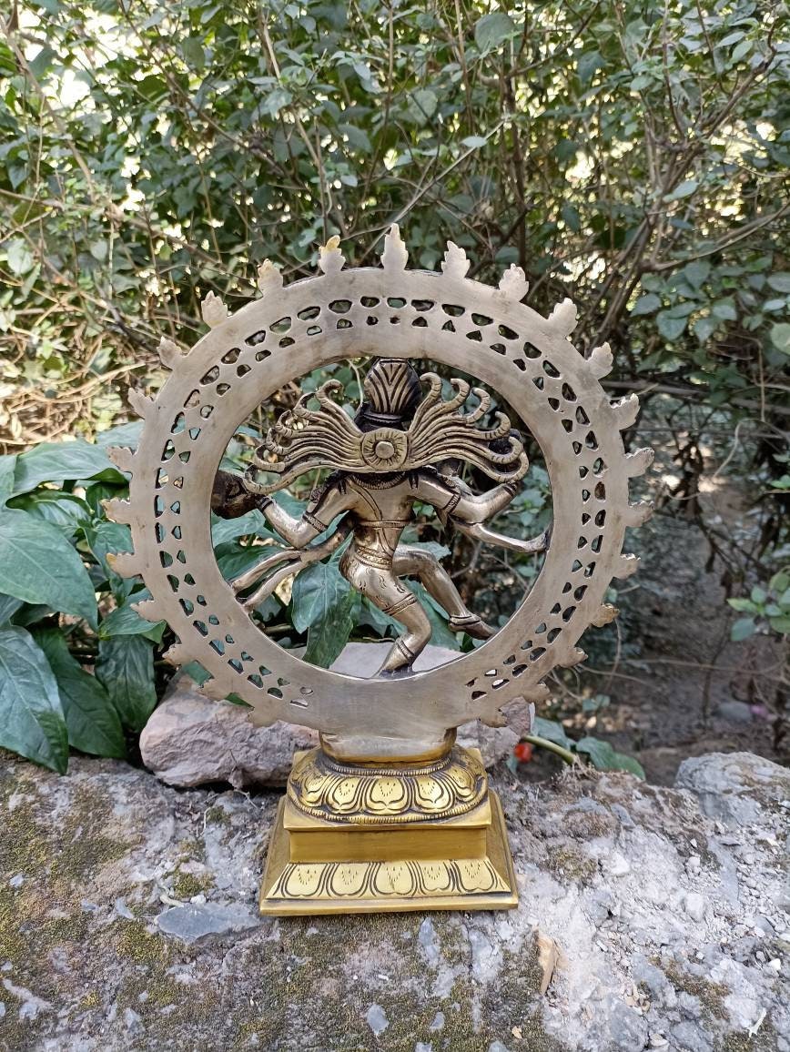 Lord Shiva Dancing Natraj Nataraja Statue Brass 13.5 inches height 