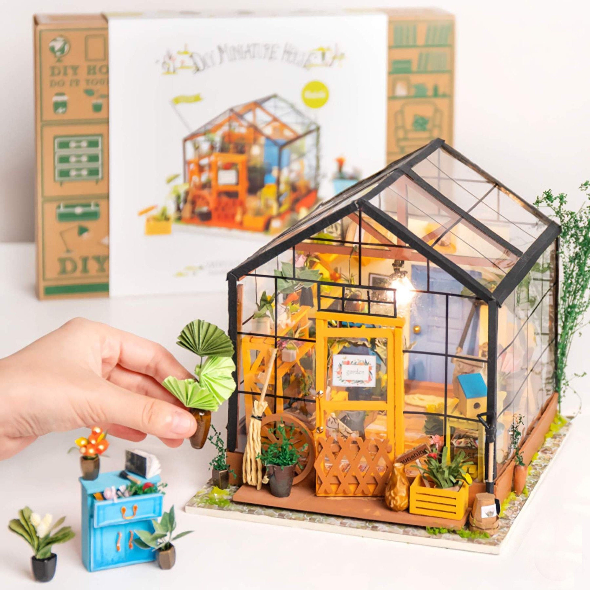 Dolls Doll Houses DIY Miniature Dollhouse Kit Mini 3D Wooden House with