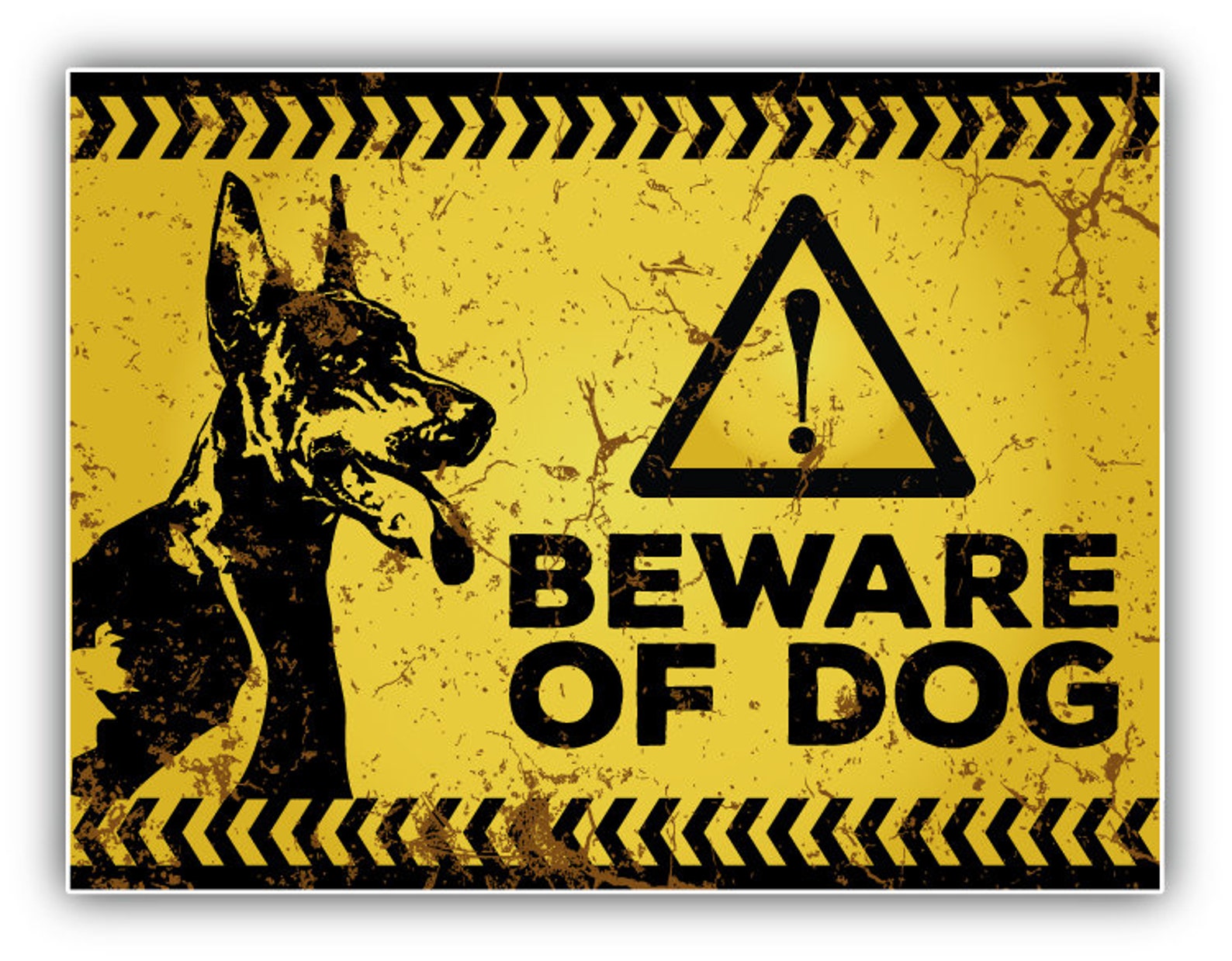 Hüten Sie sich vor Hund Grunge Warnschild Stil 4 Auto Etsy