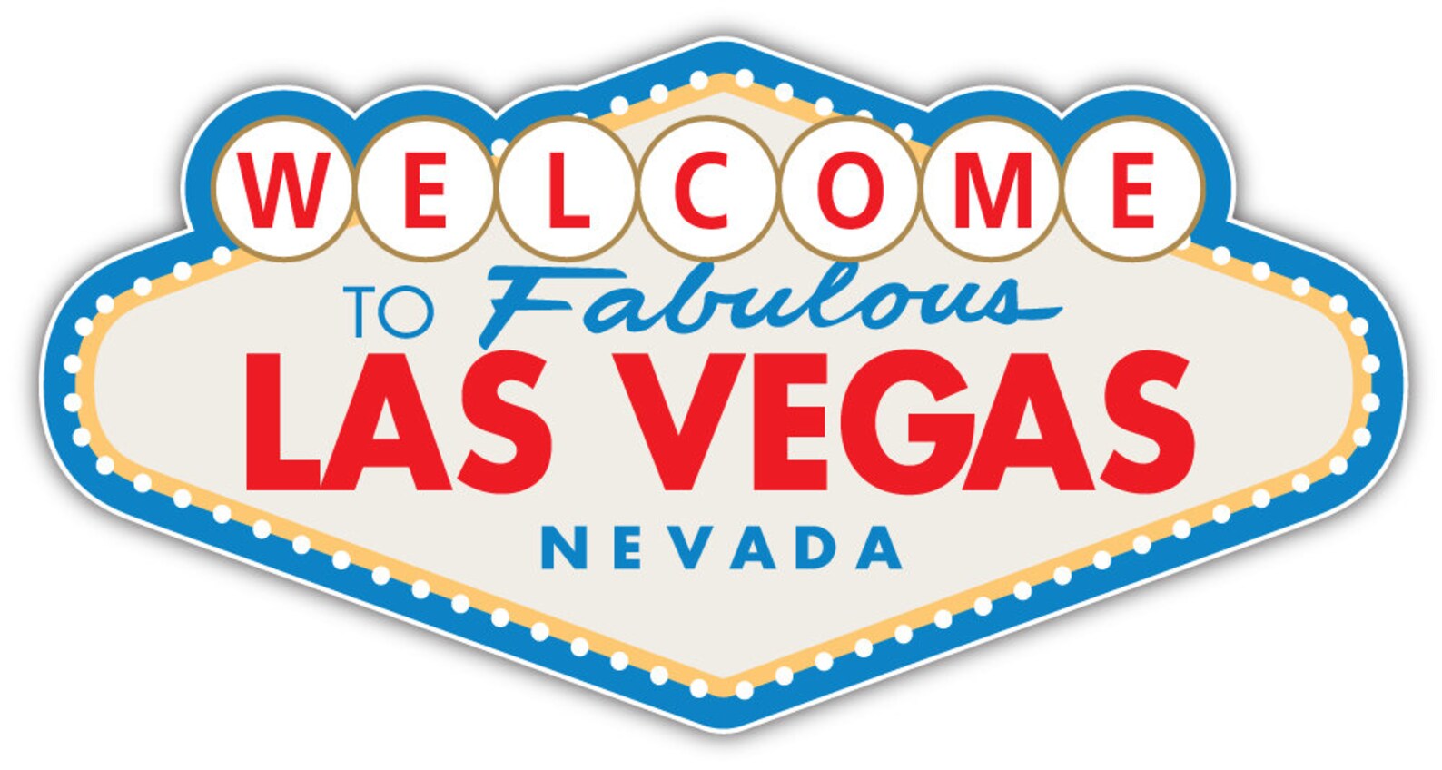 To Fabulous Las Vegas Nevada Car Bumper Sticker Decal Etsy
