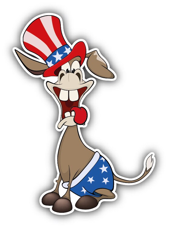American Donkey Car Bumper Sticker Decal Etsy