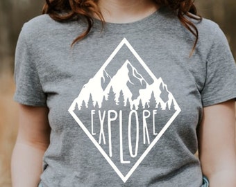 Mountain Explore Landscape SVG Cut File - Cricut - Digital File