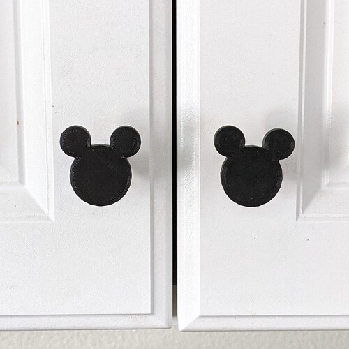 Mickey Mouse Knob | Disney Bathroom Handle | Disney Home Decor | Mickey Kitchen Knob | Mickey Cabinet Knob (with Screws)
