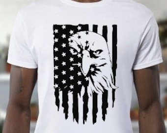 American Flag Eagle Patriotic SVG Cut File - 4th of July - Cricut - Digital File