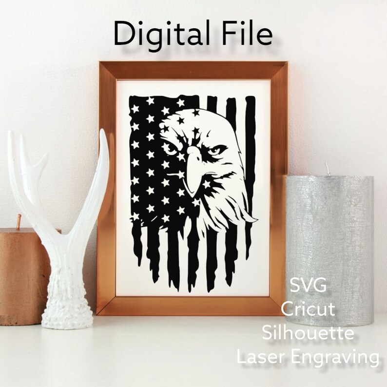 American Flag Eagle Patriotic SVG Cut File - 4th of July - Cricut ...