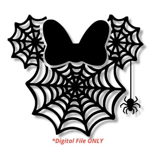 Minnie Spiderweb Halloween SVG Cut File - Cricut - Digital File