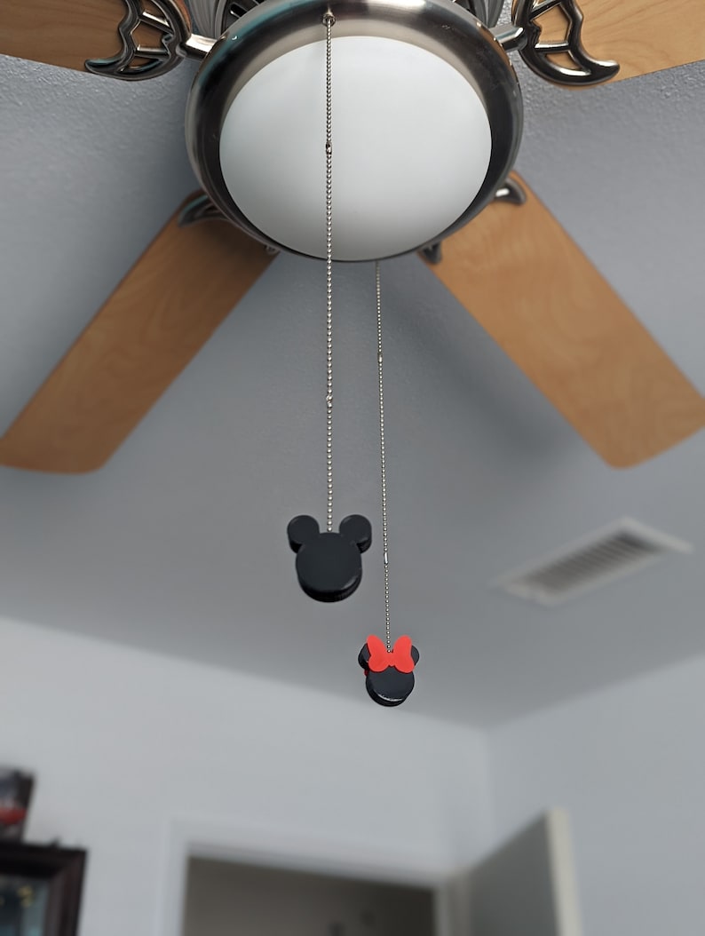 Mickey and Minnie Ceiling Fan Pulls Chain Pulls Disney Fan Etsy