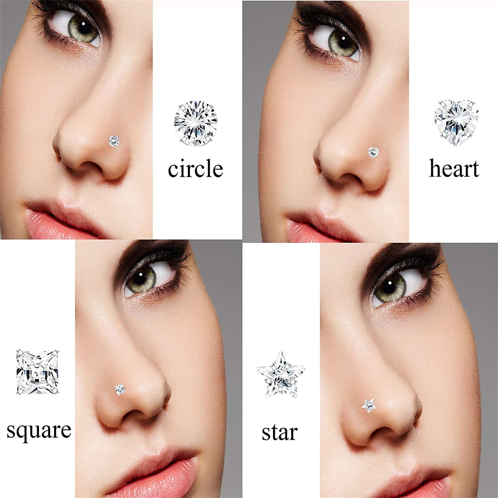 8Pcs 22G Sterling Silver Nose Rings Studs Tiny 3mm Assorted Etsy