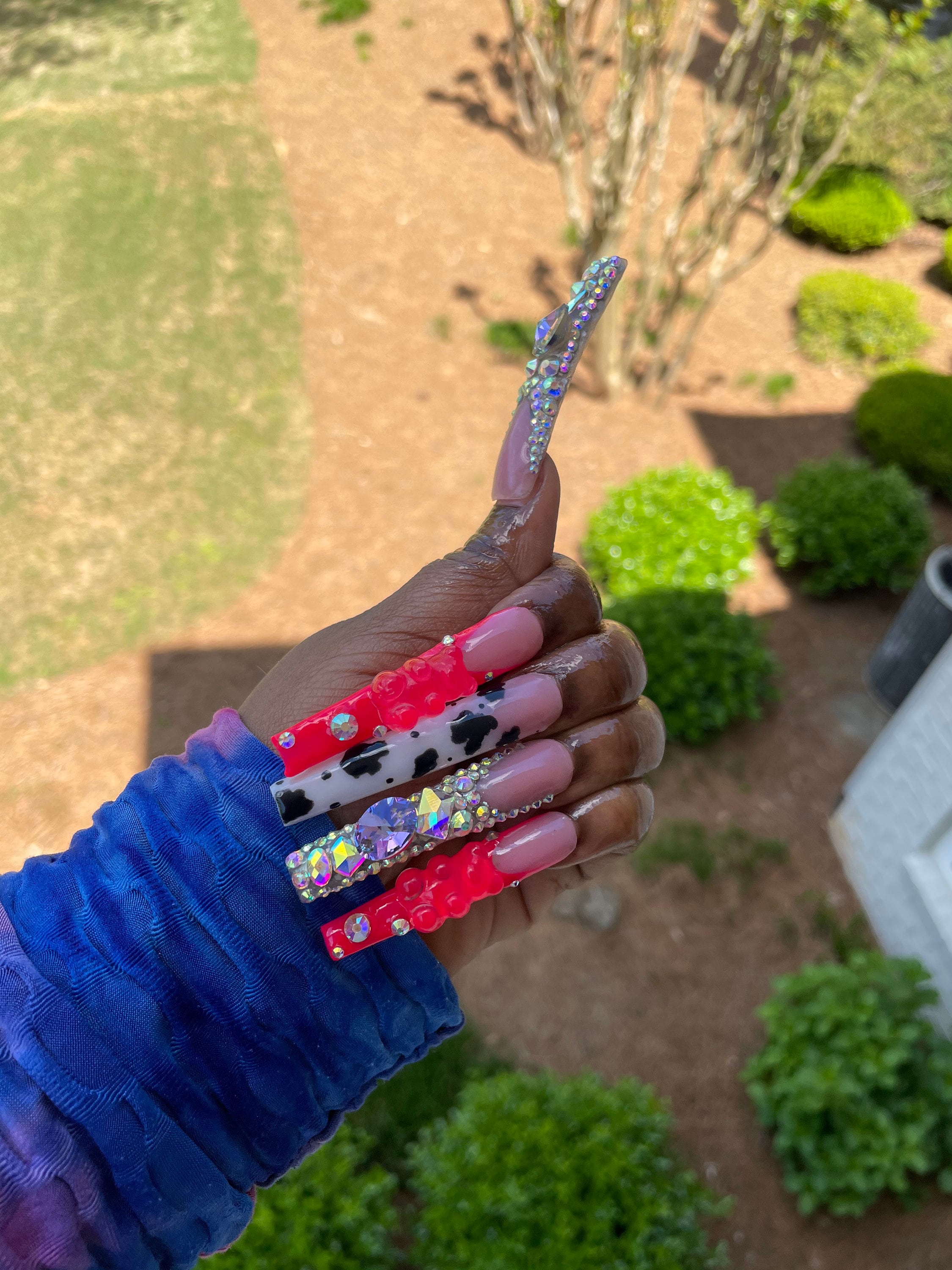 Xxl press ons/ Acrylic press on nails/ gummy bear press ons / | Etsy