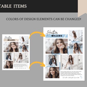 May include: A graduation announcement template with a collage of photos and the text "Heather Millers" in a handwritten font. The template is customizable with different colors and fonts.