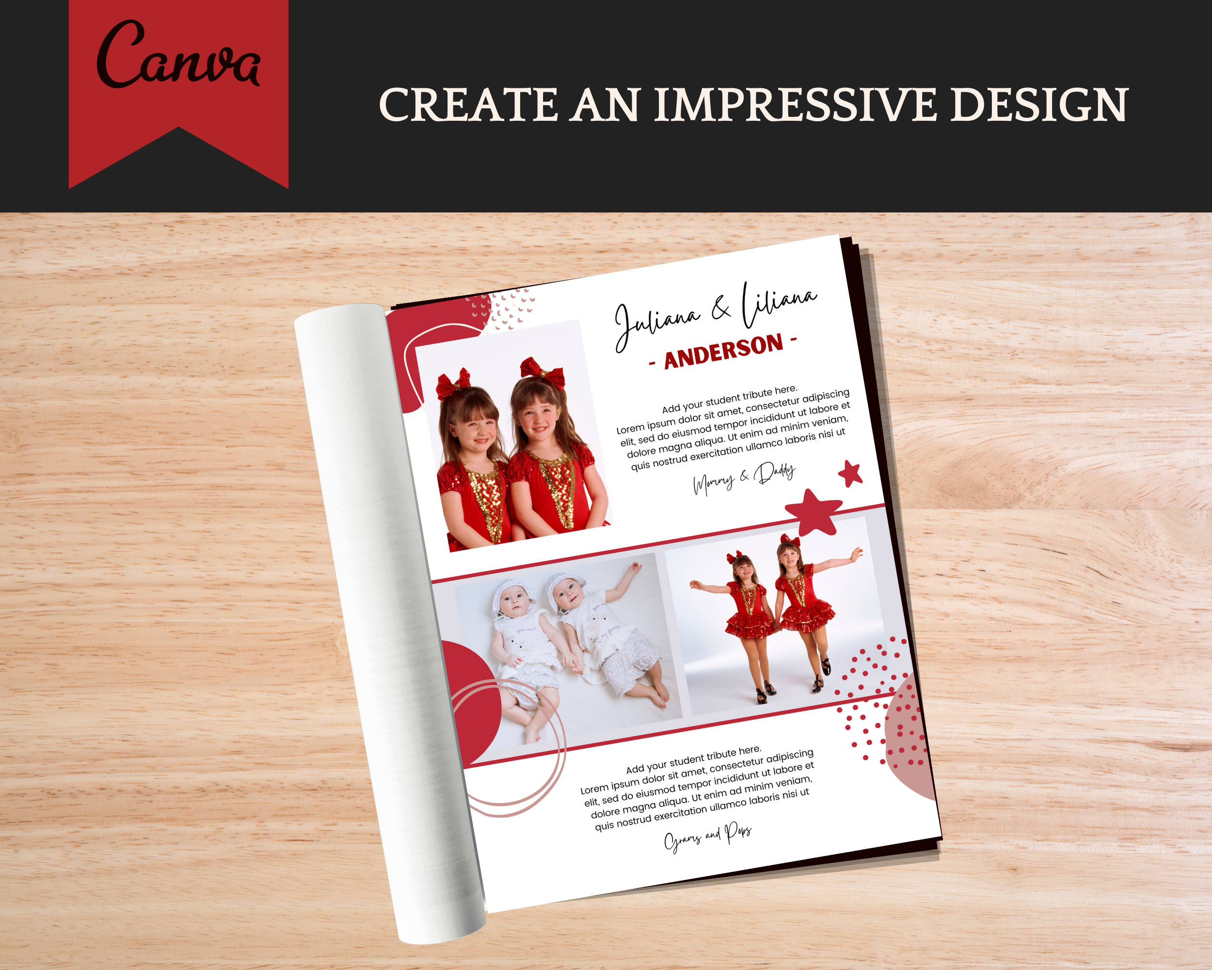 Dance Recital Ad Template - Editable Full Page Program Ad Tribute With ...