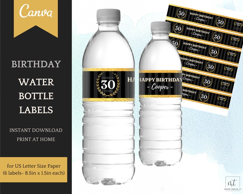 Birthday Decorations for Him and Her Printable Template Set - Etsy