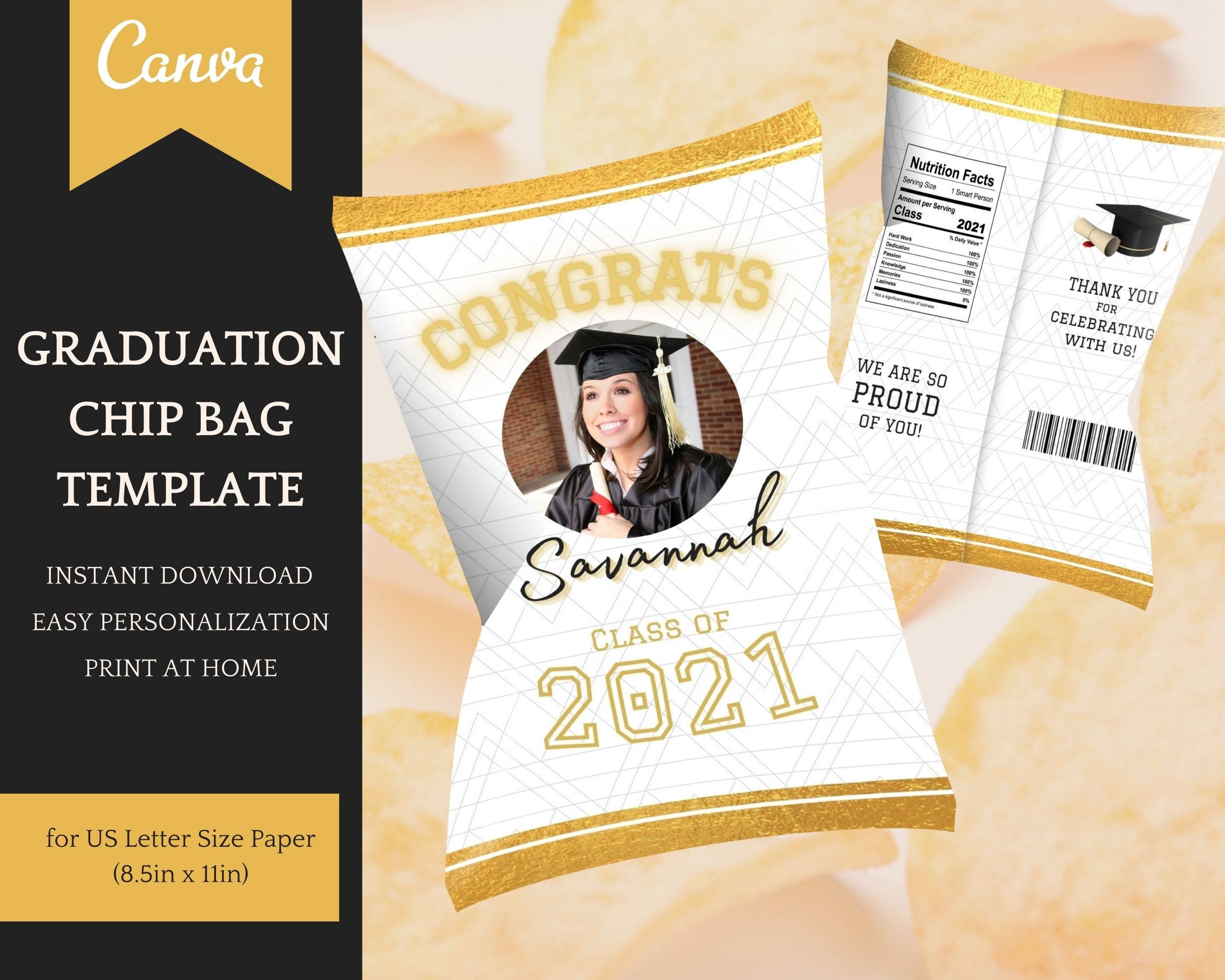 Graduation Chip Bag Template Graduation Chip Bag Template