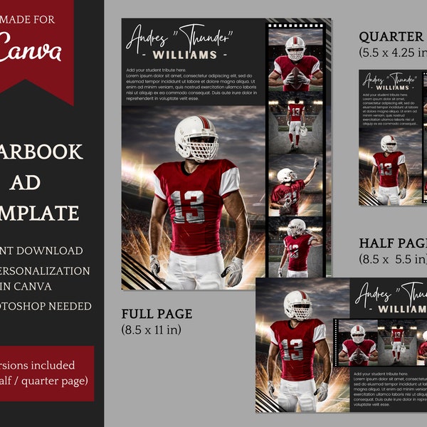 Senior Yearbook Ad Etsy