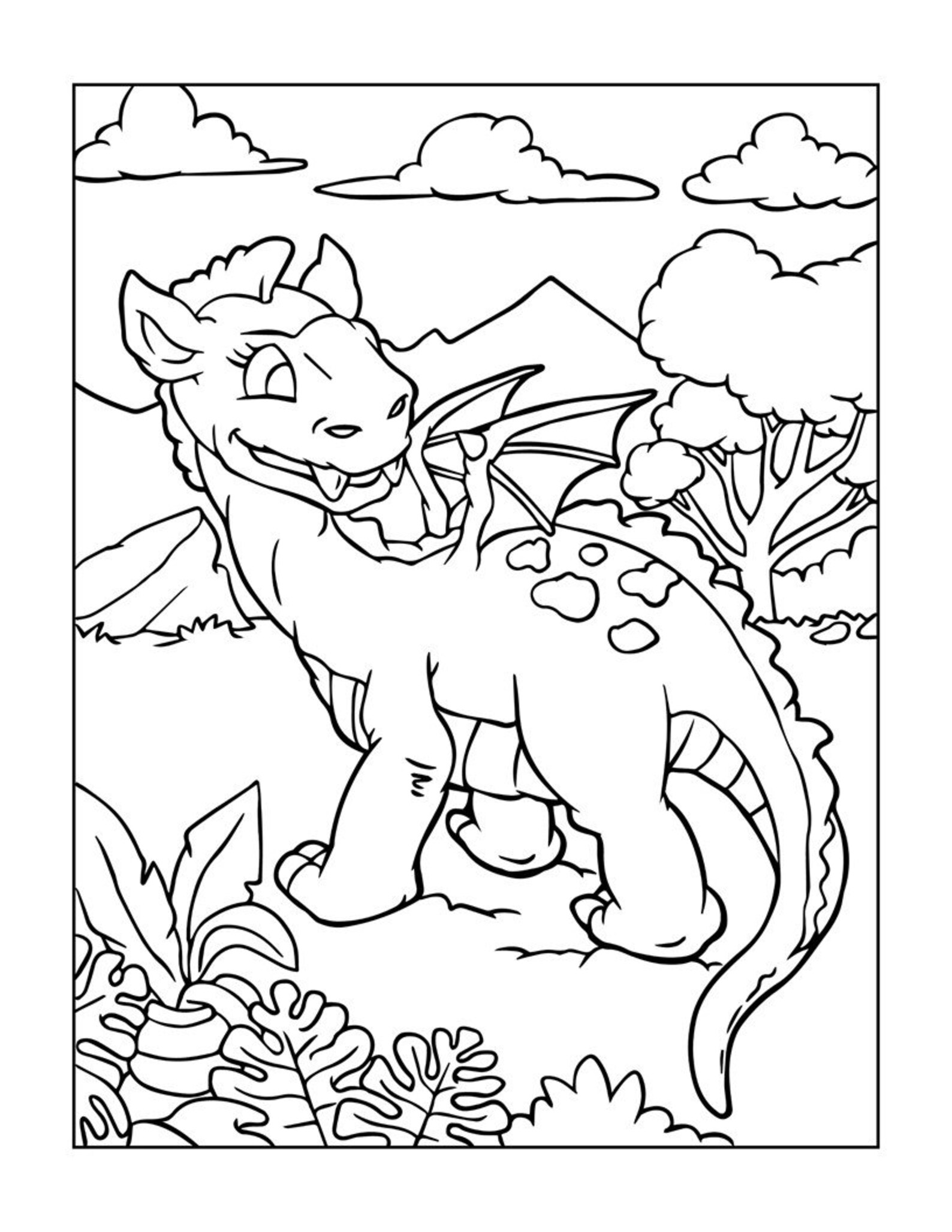 50 Dinosaur Coloring Pages - Set of 50 Pages - Etsy