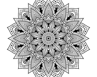 50 Mandala Coloring Pages - Set of  50 pages