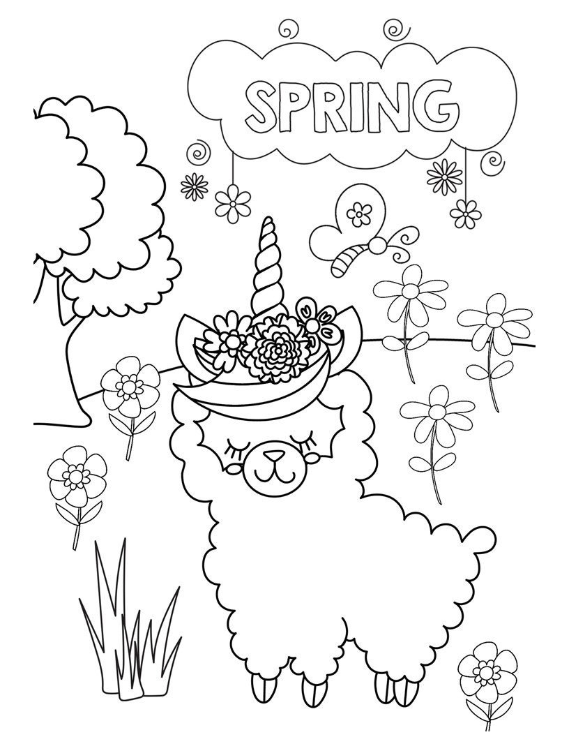 37 Spring Coloring Pages - Set of 37 Pages - Etsy